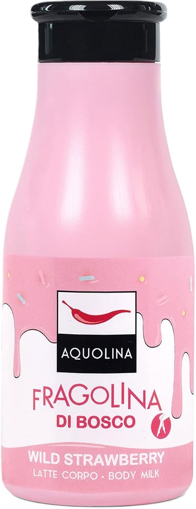 Aquolina Body Milk Wild Strawberries 250ml Velvety Skin Almond Oil Shea Butter