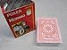 Modiano Italian Poker Game Playing Cards - RED Poker - Large 4 Index - Single Card Deck - 100% Plastic Made in Italy