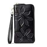 BOSTANTEN Women's RFID Blocking Leather Wallets Credit Card Cash Holder Clutch Wristlet