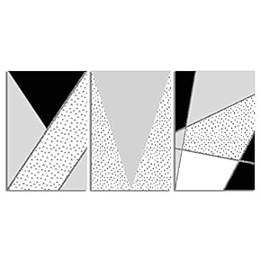3 Piece Canvas Wall Art-Abstract Geometric-Canvas Prints Home Artwork Decoration for Living Room,Bedroom - 16"x24" x 3 Panels