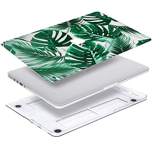 L2W MacBook Retina Pro 13 Case Model: A1502/A1425 Protective Hard Case, Plastic Rubber Coated Shell for Mac Pro 13" with Retina Display NOT CD-ROM (2012-2015 Version) - Tropical Palms Leaves 09