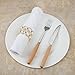 Feyarl Gold Napkin Rings Sparkly Crystal Beads Napkin Holders for Wedding Centerpieces Special Occasions Celebration Romantic Candlelit Banquet Festival Decoration(8pcs)