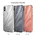 Ringke Flow Designed for iPhone X Case, Wavy Textured Flexible TPU Cover for iPhone X Case, iPhone 10 (Not Compatible with iPhone Xs) - Rose Gold