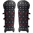 Leather Samurai Armor | Medieval Viking Cosplay Armor | Leather Knight Armor |Steampunk Fantasy Unisex Viking Armor (Black Leg Armor)