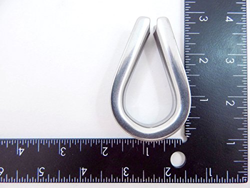 Red Hound Auto 10 - Stainless Steel Wire Rope Cable Thimbles 5/16" - 8mm Premium