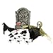 Halloween Haunters 25 Piece Scary Graveyard Tombstone & Reaper Prop Decoration Kit Set - Spooky Cemetery RIP Grave Marker with Light-Up Eyes - Rats, Spiders, Crows