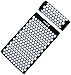 HemingWeigh Complete Acupressure Mat and Pillow Set with Carry Bag (Black)