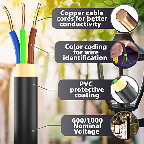 Erdkabel Stromkabel 5, 10, 15, 20, 25, 30, 35, 40, 50, 60, 70, 75, 80, 90 oder 100m NYY-J 3x2,5 mm² Elektrokabel Ring… – Bild 5