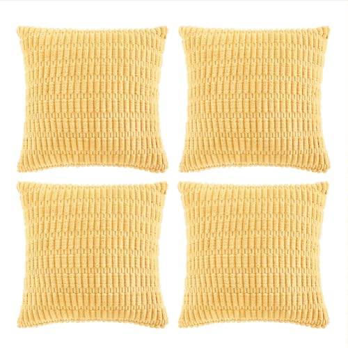 Fancy Homi Decorative Throw Pillow Covers Yellow 18 x