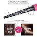 Ceramic Conical Curling Wand,Tapered Clipless Curling Iron with 1/2 inch to 1 inch Barrel- Professional Salon Performance Fast Heat-up Hair Curler with Tourmaline Negative Ion Technology, Pink