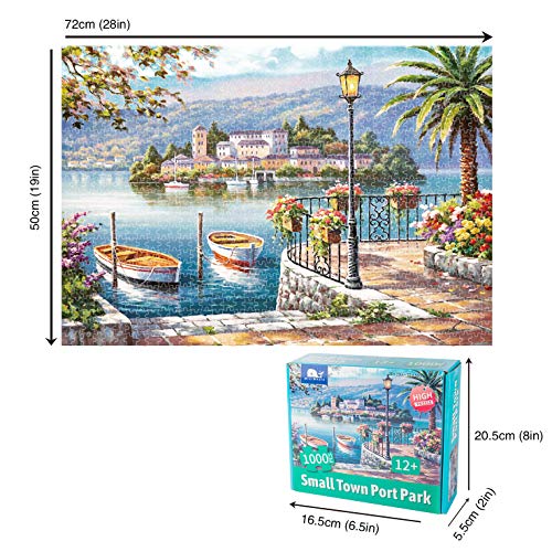 Jigsaw Puzzles 1000 Piece Harbor Scenery Large Adults Jigsaw, Fun