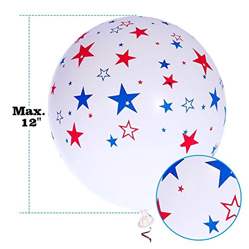 image for Patriotic Decorations Star Latex Balloons (100PACK)Lumiparty 4th of ju