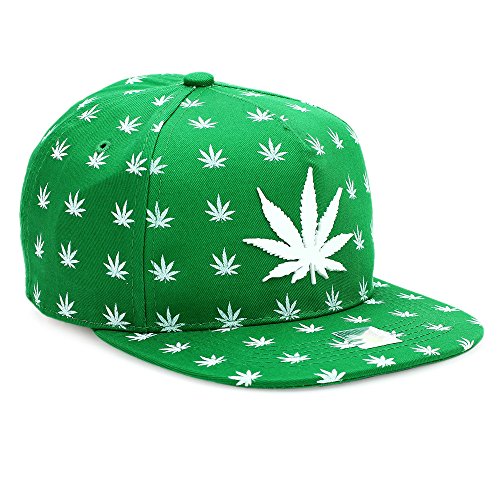 "unisex weed leaf snapback adjustable baseball dad hats vint…
