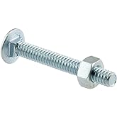 Prime-Line GD 52103 1/4-20 Carriage Bolts and Nuts with Smooth, Flat Heads (12 Pack)