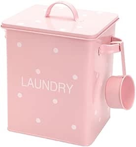 Harra hogar Lavandería Polvo detergente Recipiente Caja de Lata, (8 x 7