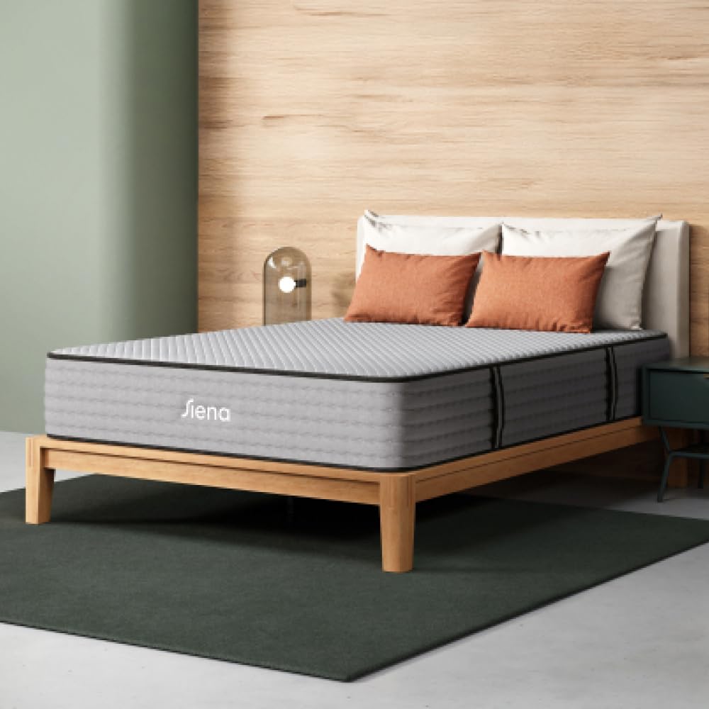 Siena 12” Signature Hybrid Twin Mattress – Medium Firm - Memory Foam & Innerspring System – 180-Night Trial – Pressure-Relief – Mattress in a Box Image