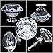 HOMEIDEAS 10PCS 40MM Crystal Drawer Knobs Glass Cabinet Knobs Diamond Shaped Drawer Pulls Handle for Home, Cabinet, Cupboard and Dresser, 3 Size Screws