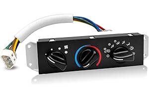 BOQNZN HS-373 Climate Control Module Compatible with Jeep Wrangler TJ 1999-2004, HVAC Control Module with Blower Motor Switch, A/C Heater Control Switch Replace SW2348 55037473AB, A/C Heater Control Panel