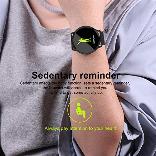 GBD Smart Watch Sport Activity Fitness Tracker with Heart Rate Blood Pressure Sleep Monitor Pedometer Waterproof Wrist Watch Wristband Birthday Gifts for Men Famle Women Him Her Mothers Day (Black) - Thumbnail 6
