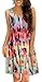 ETCYY Women's Summer Casual Sleeveless Floral Printed Swing Dress Sundress with Pockets,X-Large,Multicoloured