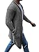Mens Cardigan Sweaters Long Sleeve Knit Open Front Cardigans with Pocket Grey