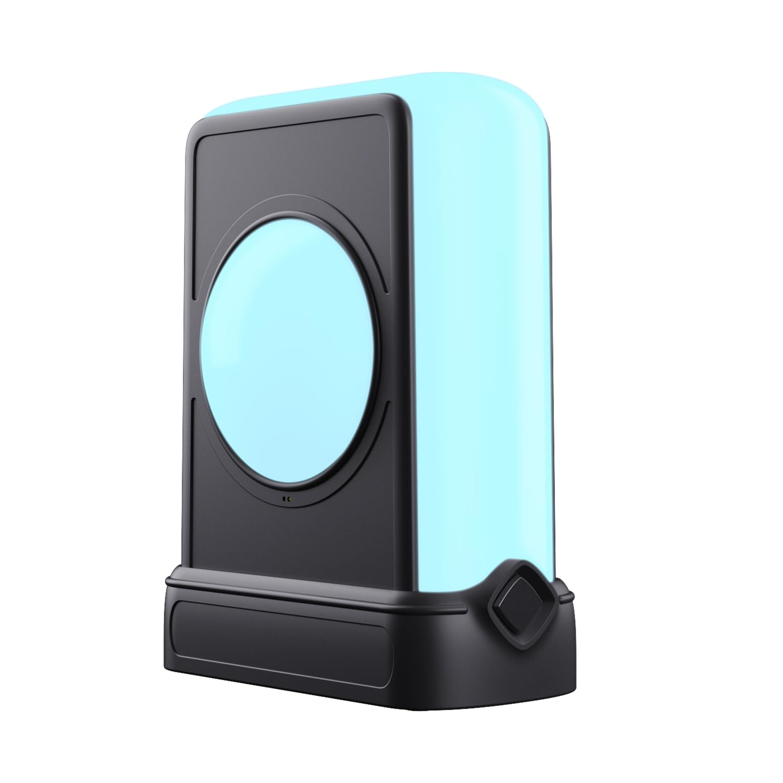 YOWU Crystal Headphone Stand - 3 in 1 Multiport Dock Headest Stand with 10 Magical Light Modes - RGB Headphone Holder for Desk.Compatible with AirPods Max,etc (Black)