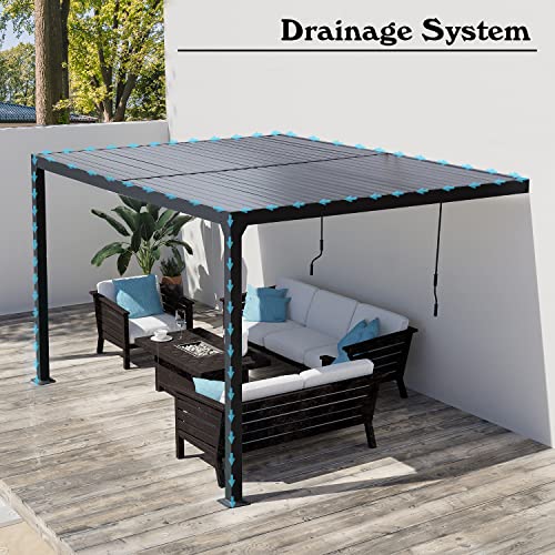 BPS 13x10 Wall-Mounted Louvered Pergola Review: Adjustable Aluminum Roof for Patios image 23