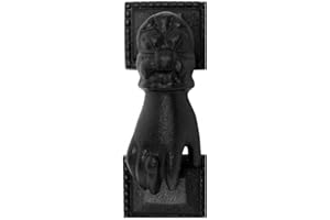 Renovators Supply Manufacturing Door Knockers for Front Door 4 in. Cast Iron Hand Shaped Door Knocker with Mounting Hardware