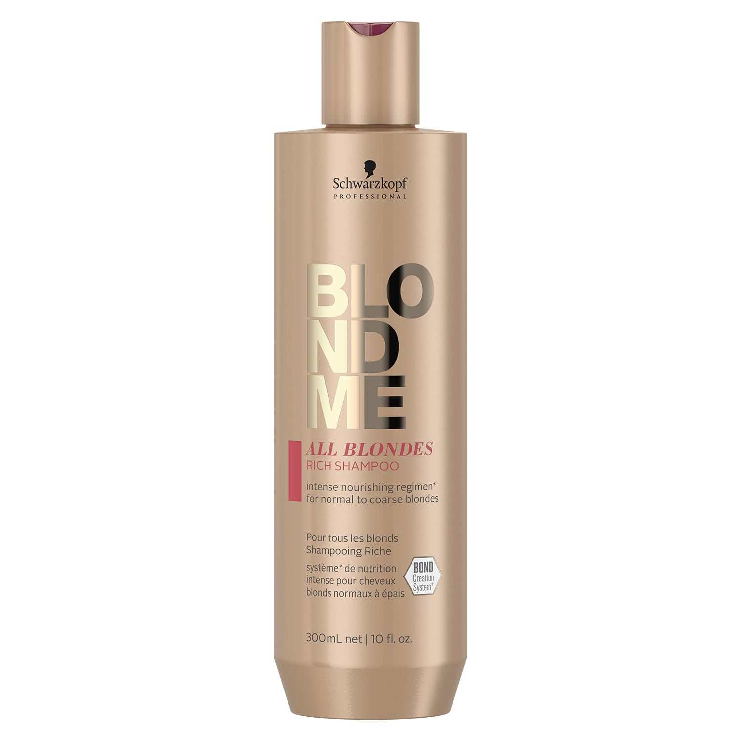 Schwarzkopf Professional BLONDME All Blondes Rich Shampoo For Colored Lighthened Bleached Hair 3D Bond Creation Technology Cashmere Protein Complex Smoothes The Cuticle Nourishing Cleansing 300 ml