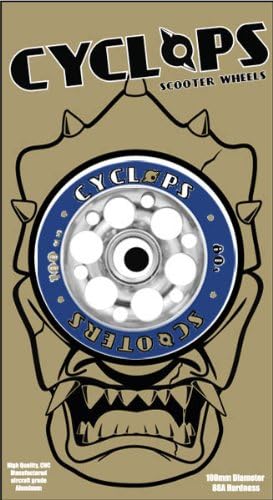 Cyclops Scooters Holey Alloy Core Wheel (Silver/Blue, 100-mm)