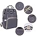 Diaper Bag,Becmd Large Capacity Diaper Bag Backpack,Multi-Function Travel Backpack Nappy Bag,Nurse bag,Fashion Mummy Bag,Waterproof for Baby Care,Stylish and Durable (Grey)