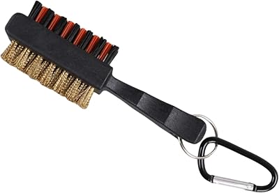FINGER TEN Golf Club Brush Dual Sided Nylon Wire Bristles 2 Pack