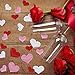 Tatuo 600 Pieces Valentine Confetti Fabric Heart Confetti Sponge Table Scatter for Wedding Valentine's Day Favors, 3 Colors in 2 Sizes