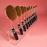 Sankuwen Brush Storange Place Organizer Clear 10 Lattices Cosmetic Display Shelf No Brushes