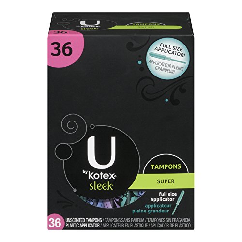 U by Kotex Sleek Super Tampons, 36 Count