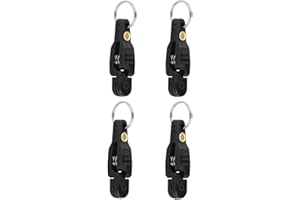 SAUYRASY 4Pcs Heavy Tension Snap Release Clips Lead Line Clip with Key Ring for Weight Planer Board Kites Downrigger Trolling Fishing