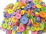 560 Pieces Assorted Buttons For Crafts Mixed Color Resin Round Buttons Craft Buttons Favorite Findings Basic Buttons Assorted Sizes for Sewing Fasteners Scrapbooking and DIY Craft (560 Pieces)