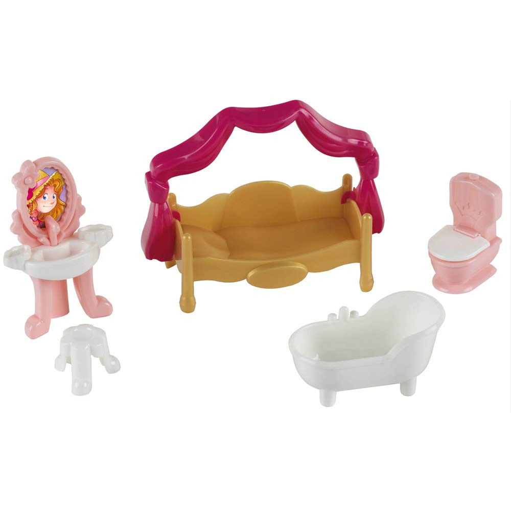 Theo Klein 5108 "Princess Coralie" Bathroom Set with Four-Poster Bed (5-Piece)