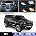 LEDpartsNow Interior LED Lights Replacement for 2005-2010 Hummer H3 Accessories Package Kit (15 Bulbs), WHITE
