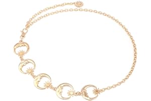 Waist Chains for Women Sexy Moon Star Chain Belt Gold Silver Waist Belts for Women Belly Chains for the Waist Body Chains