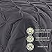 Comfy Bedding 3-Piece Pinch Pleat Comforter Set All Season Pintuck Style Double Needle Durable Stitching, King, Gray