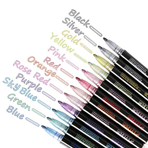 Marker Pen for Highlight Drawing Double Line Outline Pen Highlighter