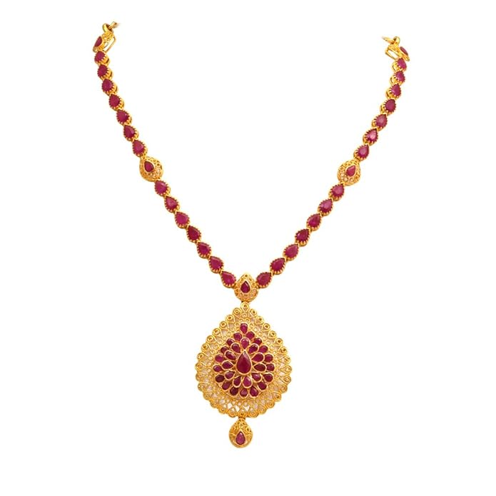Buy Joyalukkas Ratna Collections 22k (916) Yellow Gold and Ruby