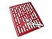Rubbermaid Antimicrobial Sink Mat, Small, Red Lines