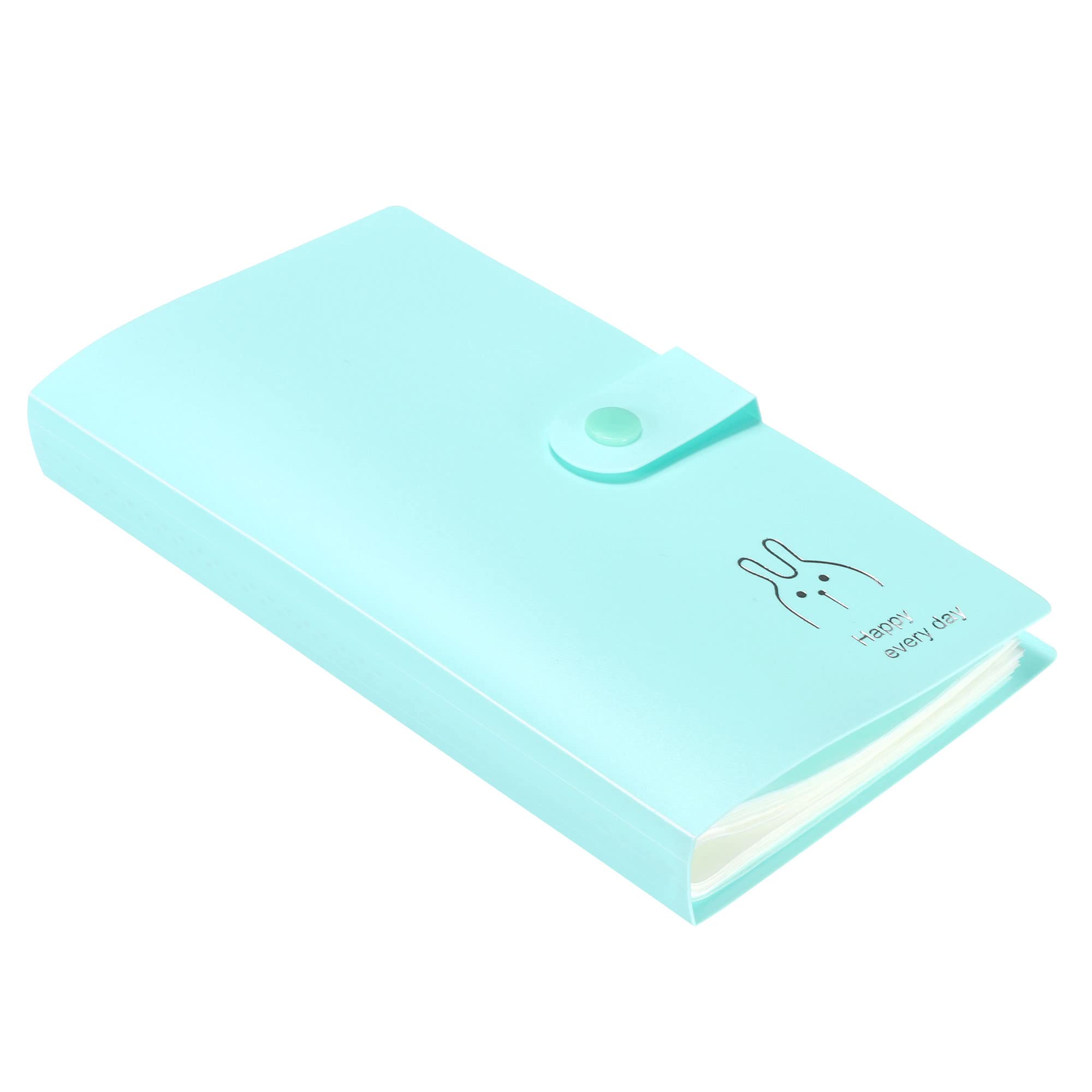 PATIKIL Business Card Holder, 1 Pack Plastic Portable Cards Binder Book Name Cards Organizer for Women Men, Green