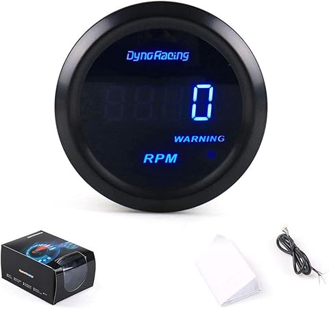 Amazon Kekeyang Dynoracing 2 52ミリメートル車両のタコメータデジタルタコメータrpm Led 青色led 自動車の 計器表示tt メーターパネル 車 バイク