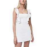 French Connection Womens Whisper Ruffled Short Mini Dress