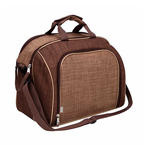 Oops Style Picnic Basket Tote Bag Wine Cooler for 4 Person With Cutlery Set, Cooler Compartment, Detachable Bottle/Wine Holder, Plates - Thumbnail 5