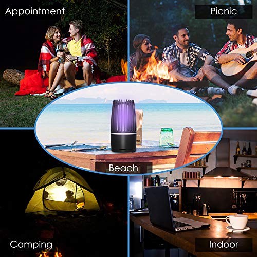 Lampada Zanzara Elettrica, Ricarica USB Antizanzare Elettrica Luce Notturna Repellente per Zanzare Non Tossico Impermeabile Assassino per Insetti per Camera da Letto Giardino Cortile Campeggio Pesca