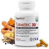 Organixx Organic Turmeric Curcumin with Ashwagandha, 60 Caps | USDA Organic turmeric curcumin fermented with Ashwagandha, Vitamin D &amp; Ginger, supports joints, immunity &amp; vitality